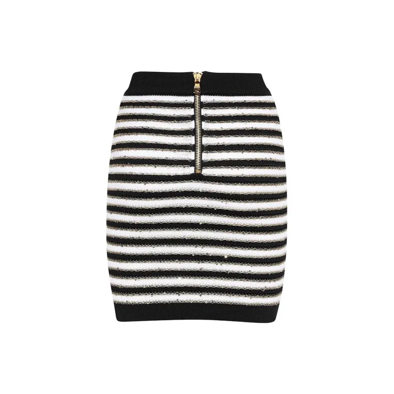 BALMAIN Casual Short Skirts Women's Black-1