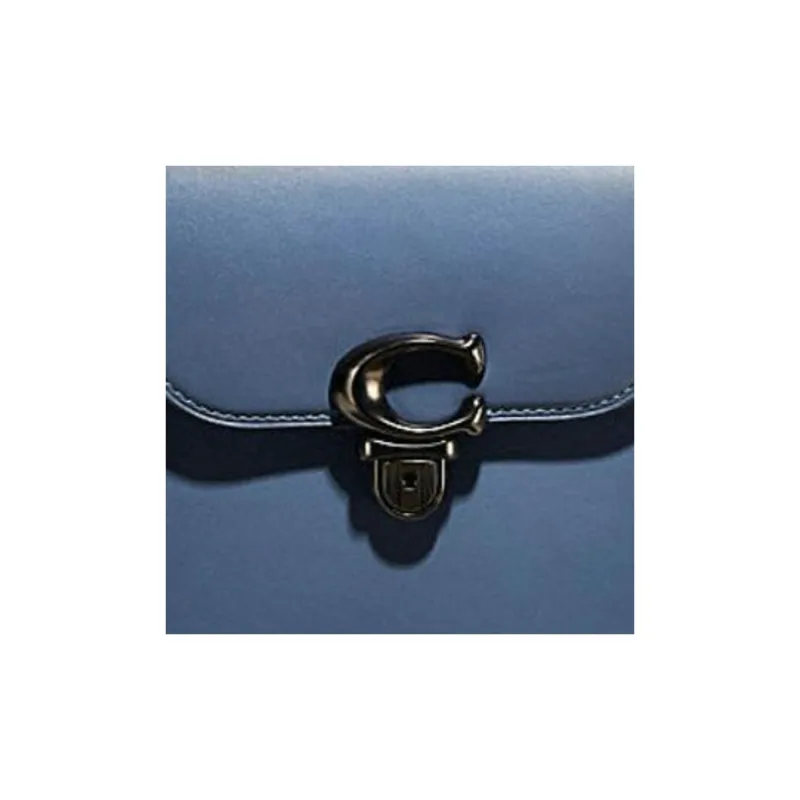 COACH Studio Cow Leather Shoulder Bag Crossbody Bag Mini Women's Denim Blue-4