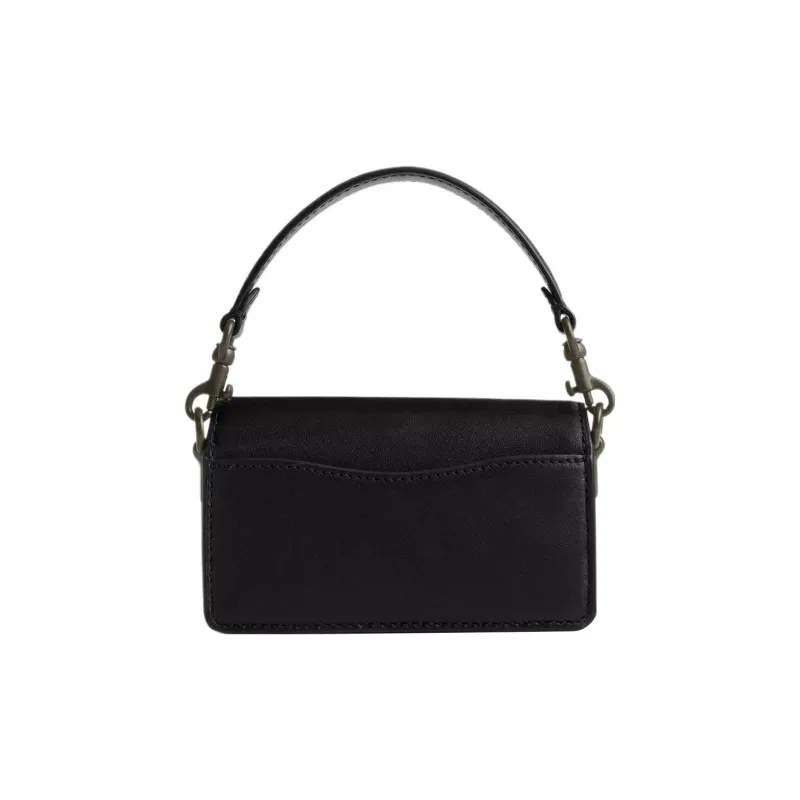 COACH Tabby Leather God Of Wine Bag, Shoulder Bag, Crossbody Bag Mini Women's Matte Black & Black-2