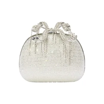Self portrait Polyester One Shoulder Crossbody Banquet Clutch Bag Small Size Women's Champagne Apricot