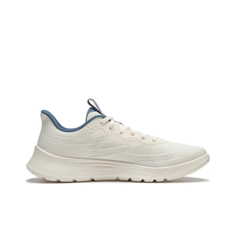 LiNing Light String Slip Resistant Cushioning Abrasion Resistant Lightweight Low Top Running Shoes Men's White-1