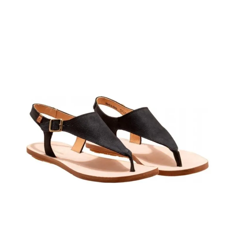 El Naturalista Strap Sandals Women's Brown Black-1