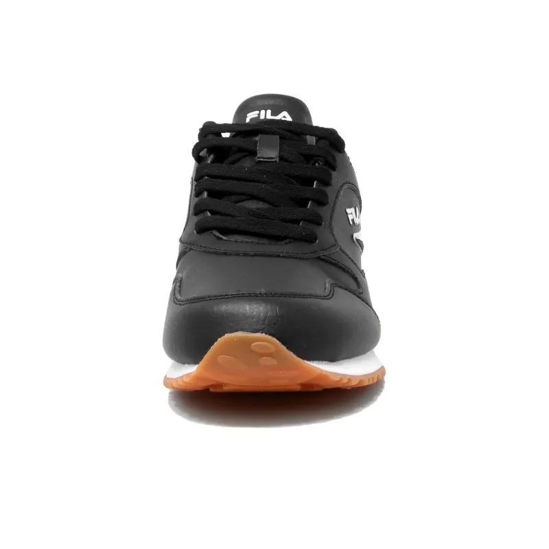 FILA Classico 18 Durable Breathable Low Top Running Shoes Men's Black White-2