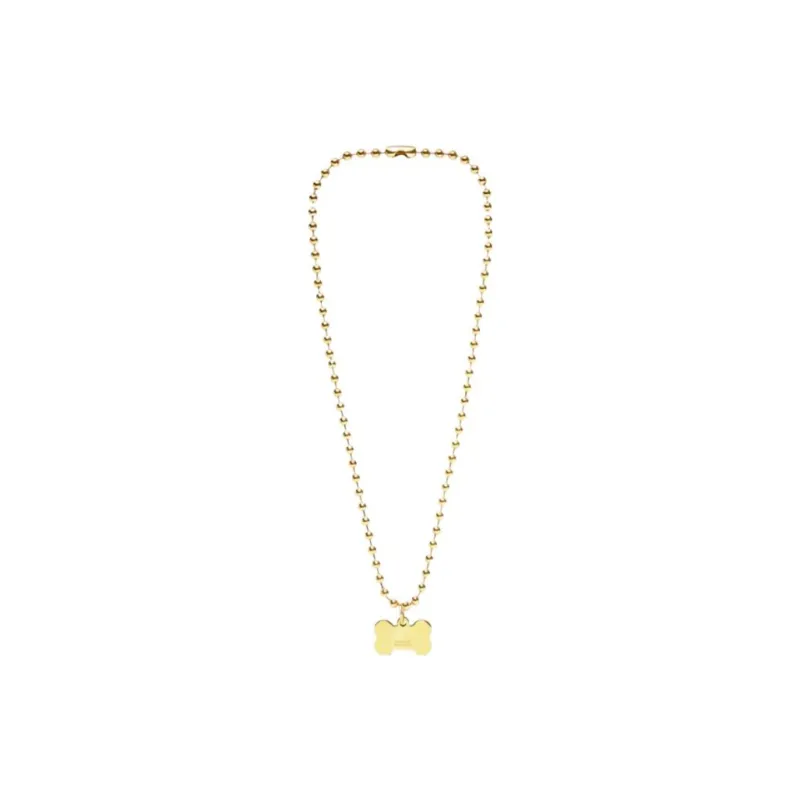 Balenciaga Stainless Steel Necklaces Men's Gold-2