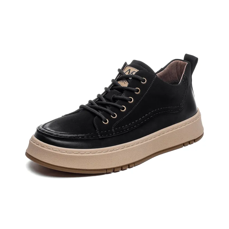 15 MINS Wear Resistant Low Top Skateboard Shoes Men's Black-1