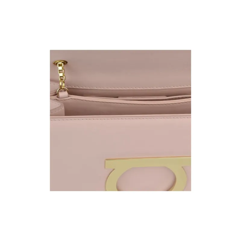 FERRAGAMO Calfskin Crossbody Bag Shoulder Bag Women's Light Pink-3