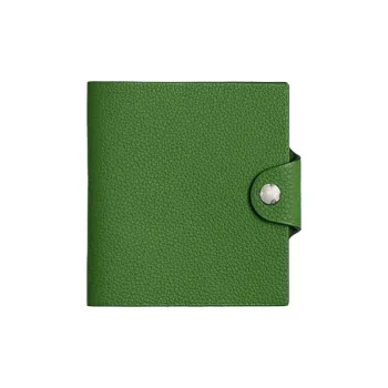 HERMES Togo Calfskin Storage Bag Mini Unisex A8 Yuka Ribbon Green