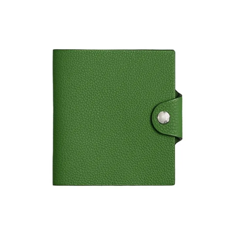 HERMES Togo Calfskin Storage Bag Mini Unisex A8 Yuka Ribbon Green-0