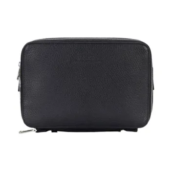BALLY Leather Clutch Unisex Dark Blue