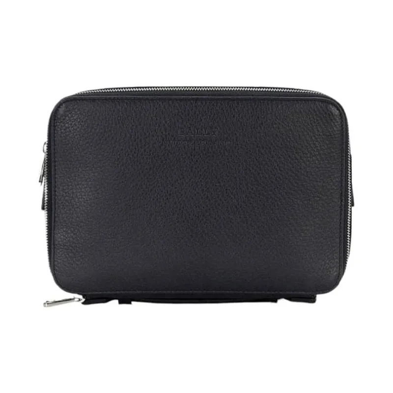 BALLY Leather Clutch Unisex Dark Blue-0
