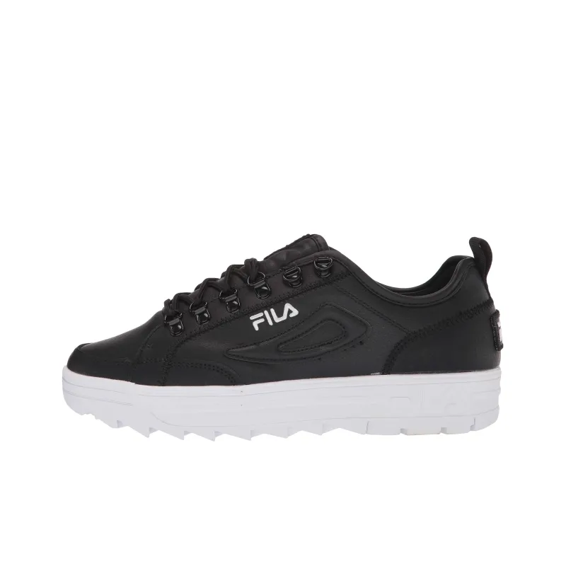 FILA Disruptor Court Durable Breathable Low Top Casual Shoes Women's Black-0