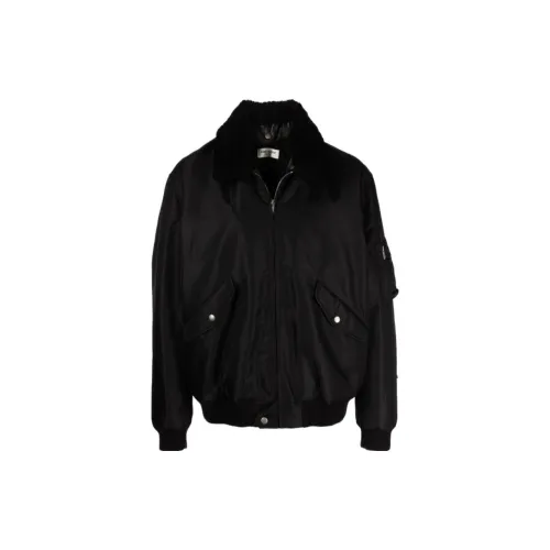 SAINT LAURENT Leather Jackets Men Black