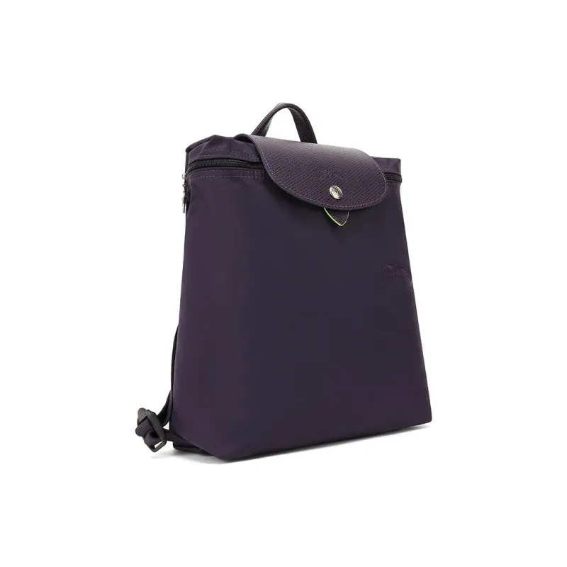 LONGCHAMP Le Pliage Green Recycled Polyamide Canvas Backpack Medium Size Women's Purple-2