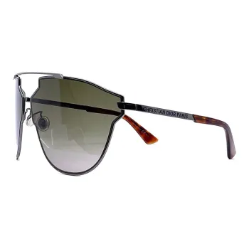 DIOR Acetate Metal Irregular Shape Sunglasses Unisex Black