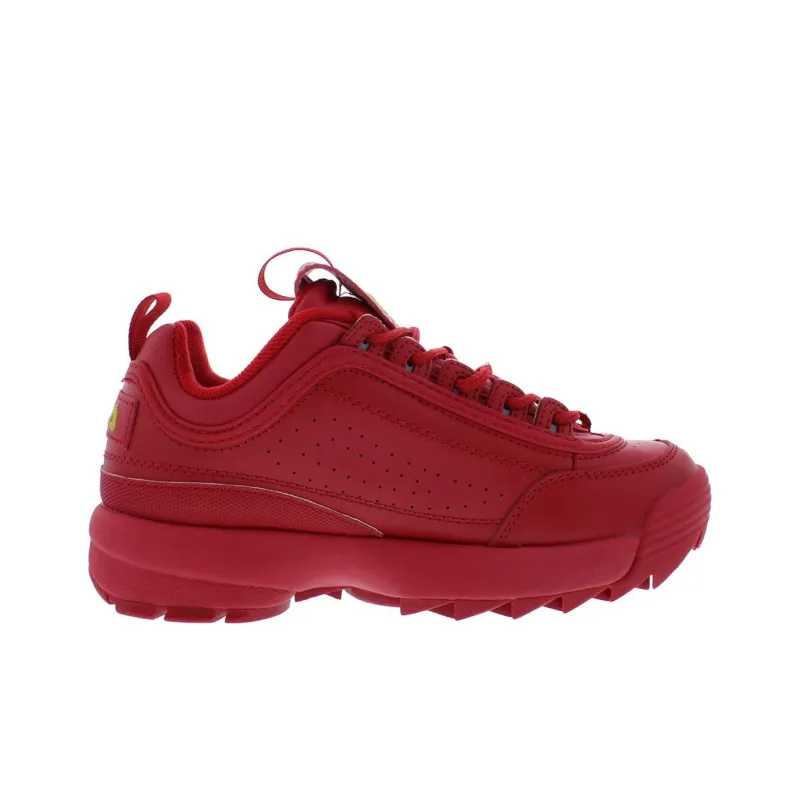 FILA Disruptor Cushioning Wear-Resistant Low-Top Running Shoes Women's Red-1