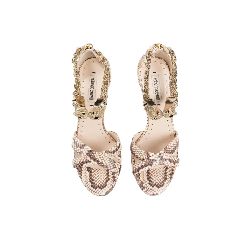 Roberto Cavalli Snake-print Sandals-4