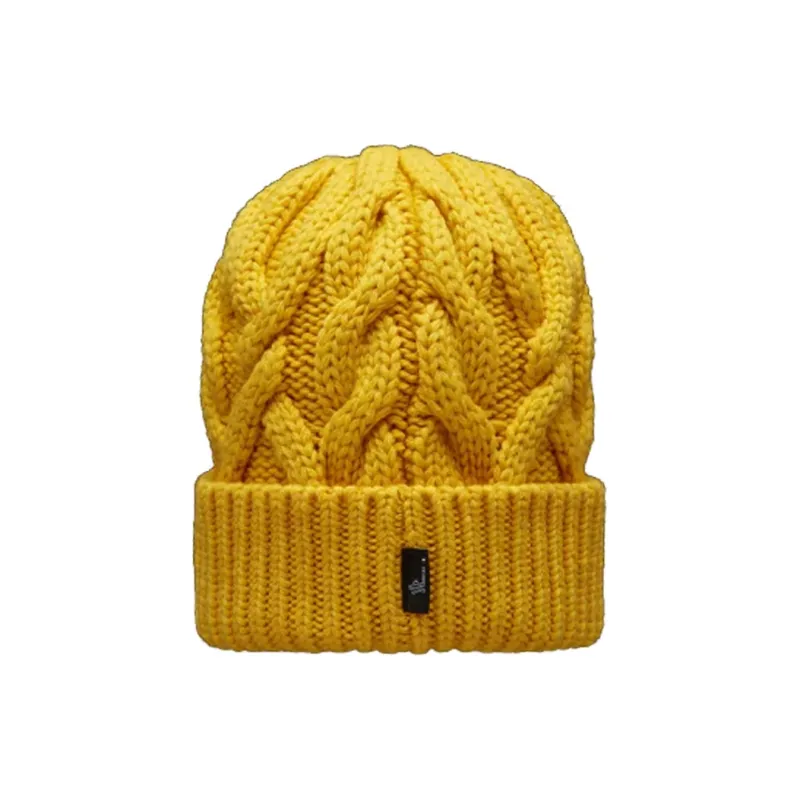 Moncler Wool Nylon Beanies Women's Yellow-1