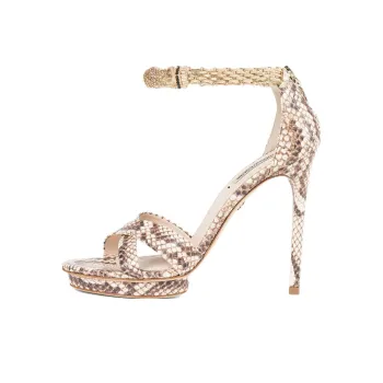 Roberto Cavalli Snake-print Sandals