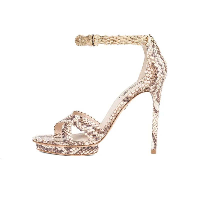 Roberto Cavalli Snake-print Sandals-0