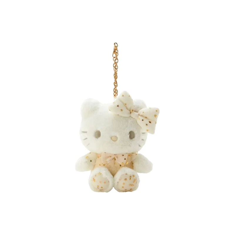 Sanrio White Winter Collection Hello Kitty Keychain Mascot Dolls Plush Pendant 13cm High-1