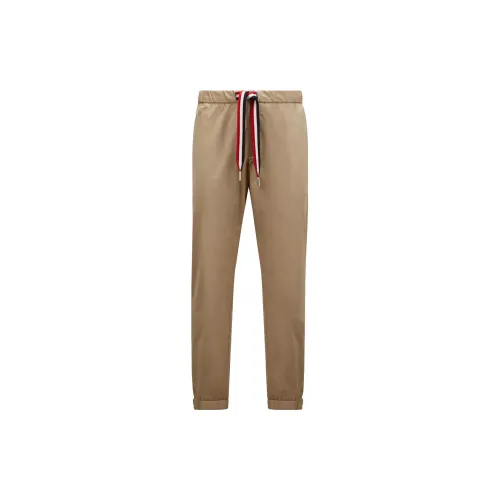 Moncler Gabardine Jogging Trousers Casual Pants Men's Brown