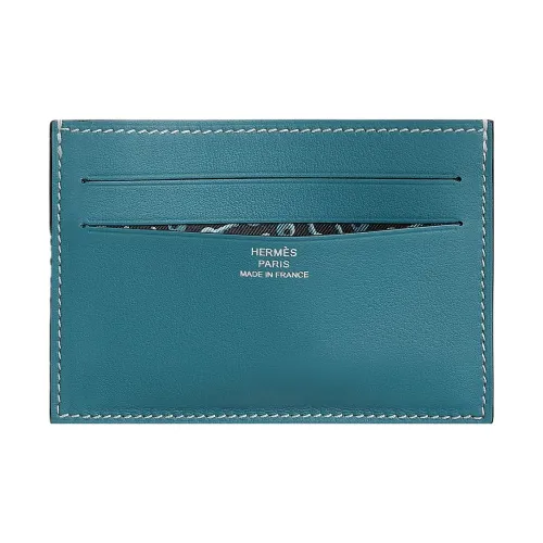 HERMES Citizen Twill Card Holders D2 NEW BLEU JEAN New Denim Blue