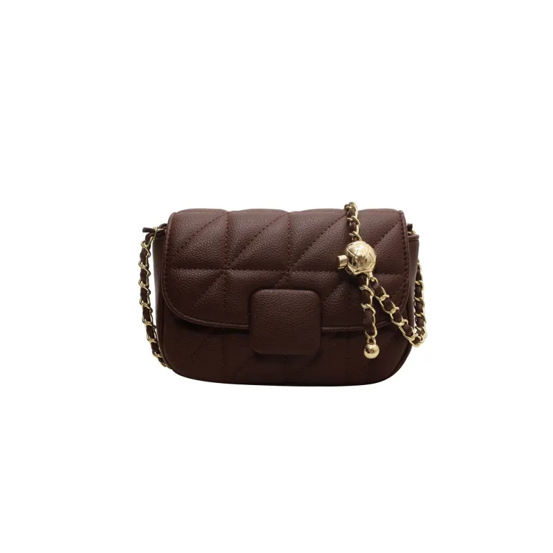 MARKANGARO PU Small Square Bag Shoulder Bag, Crossbody Bag Regular Women's Ecru/Black/Coffee-6