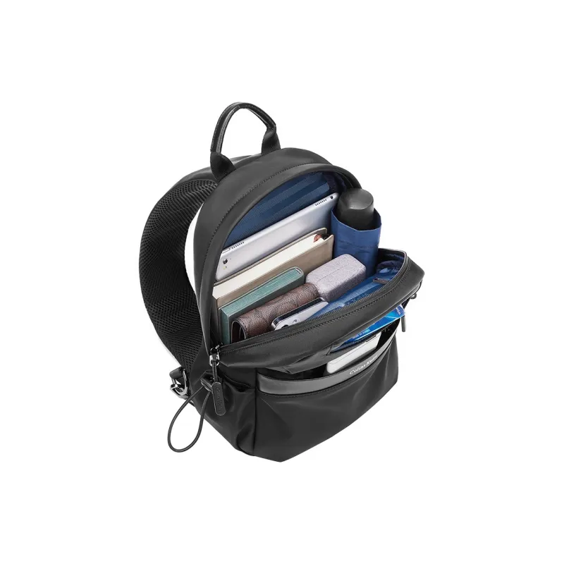 COLINS KEIRS Nylon Fabric Oxford Sling Bag Medium Size Unisex Black-4
