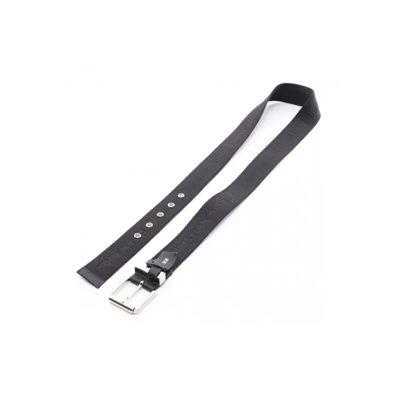 DIOR Leather Belts Men's Black Width 3.5CM-1