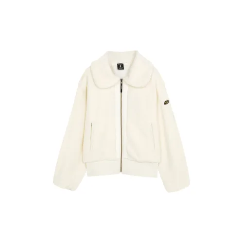 Skechers Velvet feel Coat Women's Cream Beige White