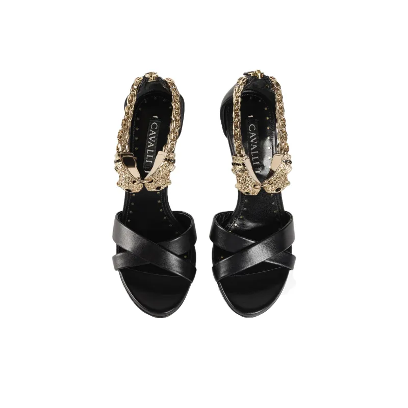 Roberto Cavalli Panther Crystal-embellished Sandals-4