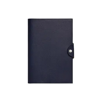 HERMES Evercolor Calfskin Storage Bag Unisex 2Z Bleu Nuit Midnight Blue