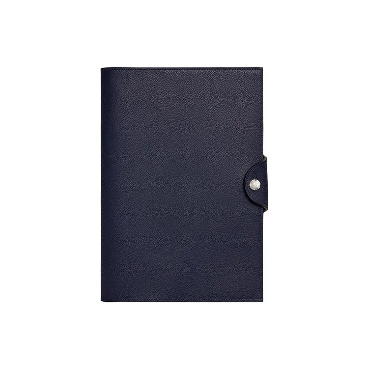 HERMES Evercolor Calfskin Storage Bag Unisex 2Z Bleu Nuit Midnight Blue-0