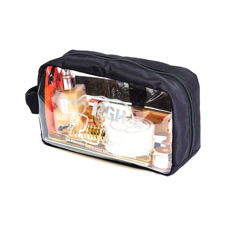 Rough Enough PVC Makeup Bag, Toiletry Bag Tubas Unisex Black-1