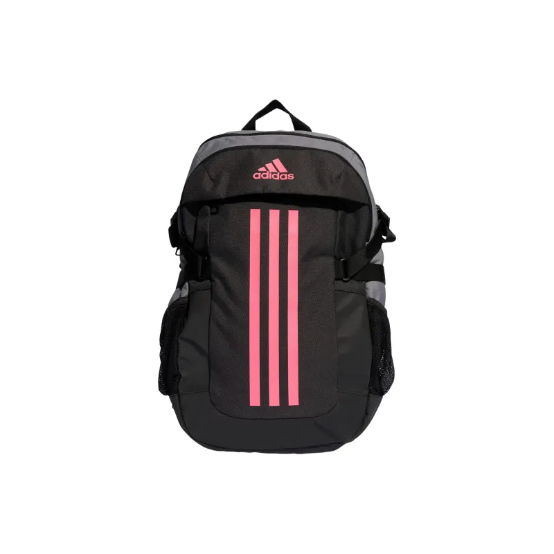 Adidas Recycled Polyester Plain Weave Fabric Backpack Regular Unisex Gray/Carbon/Black/Transparent Pink-0