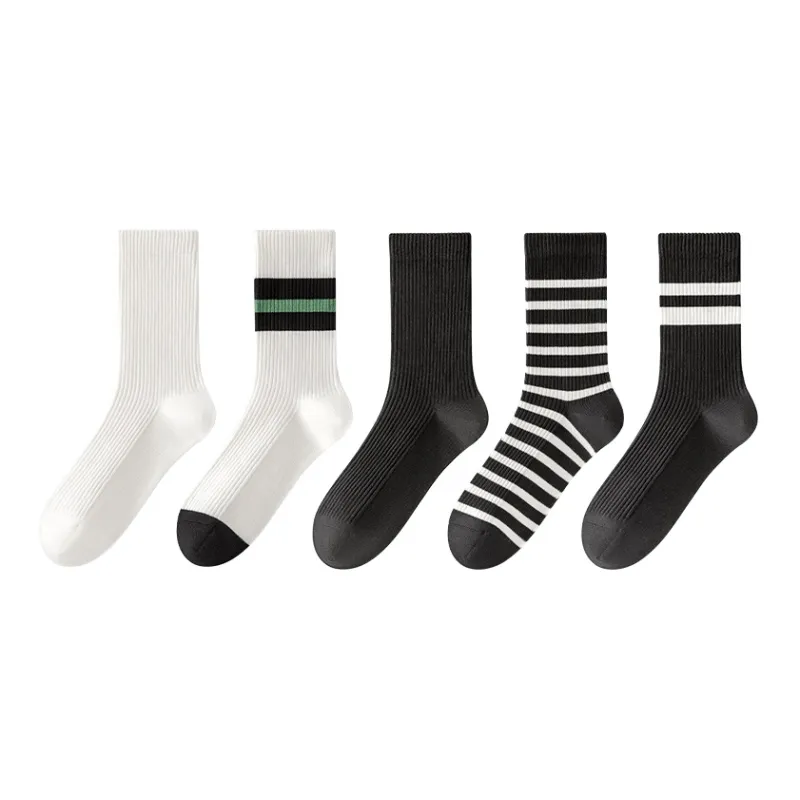 B&C.Room Mid Calf Socks Fall Winter Men's 5 Pack-2