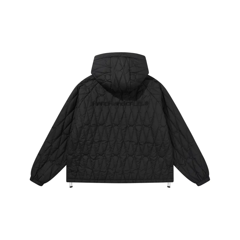 HARSH AND CRUEL Puffer Jacket Unisex Black-1