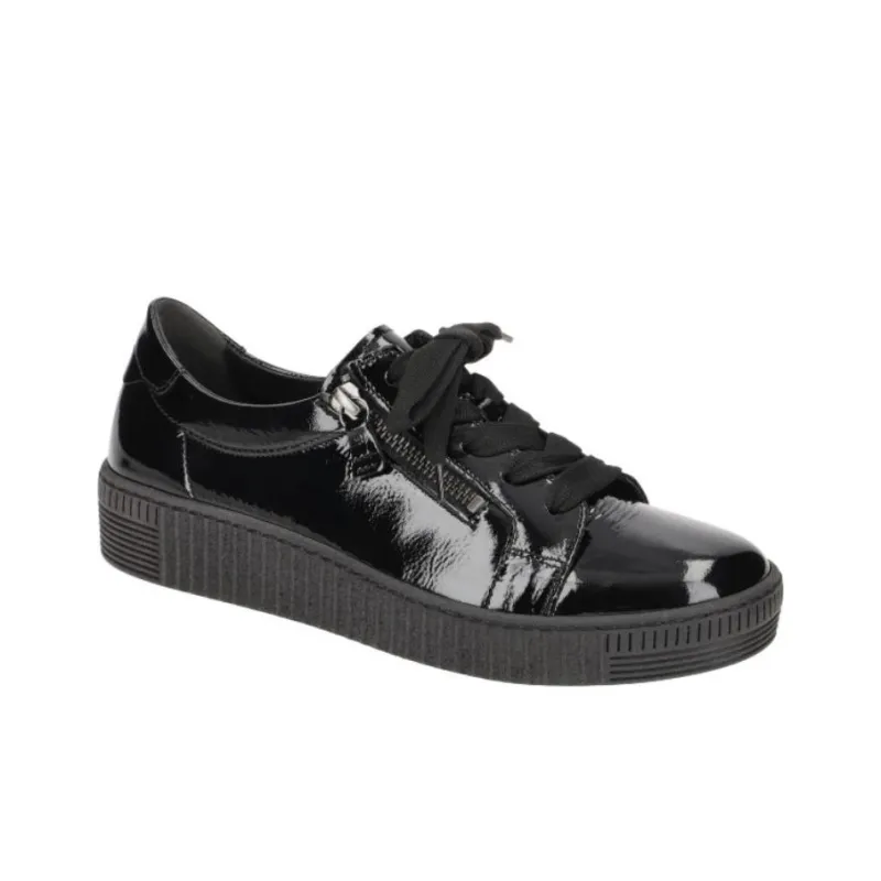 Gabor Low Top Skateboard Shoes Women's Black-1