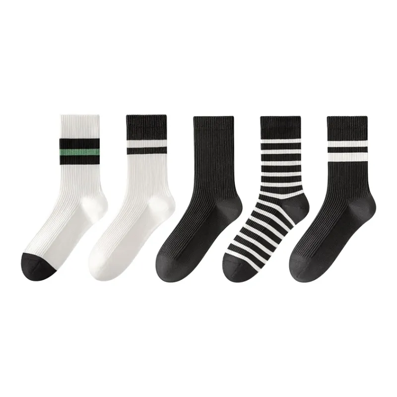 B&C.Room Mid Calf Socks Fall Winter Men's 5 Pack-4