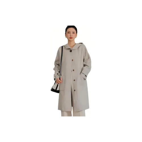 DianThia Coats Women's Oatmeal