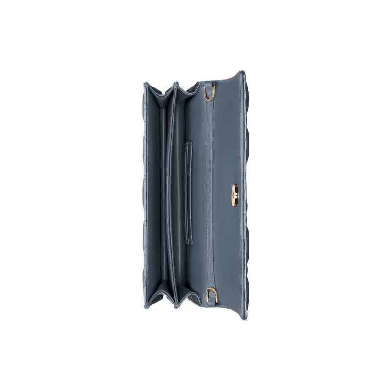 DIOR Sheepskin Shoulder Bag Crossbody Bag Mini Women's Light Midnight Blue-4