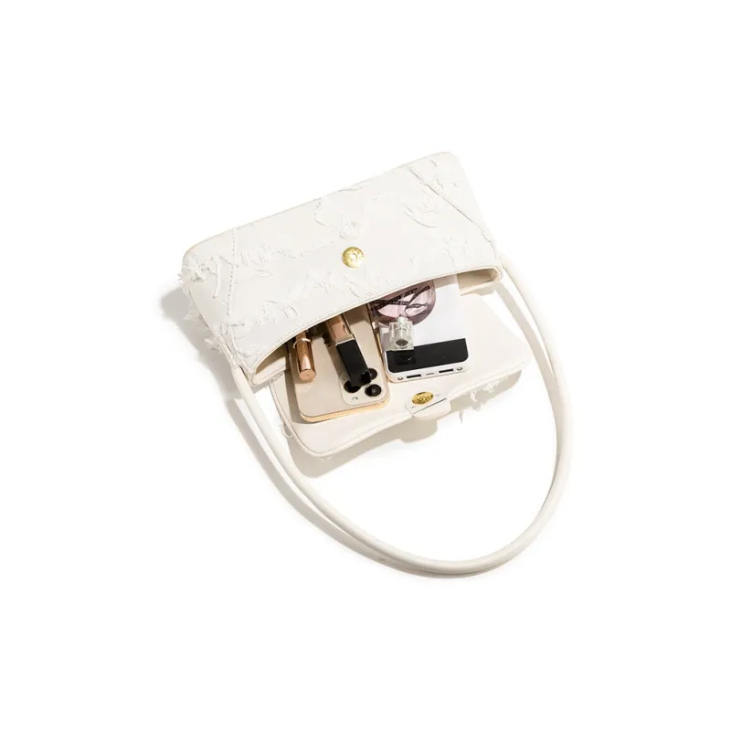 MACKJANICE Synthetic Leather Shoulder Bag Women's White-2