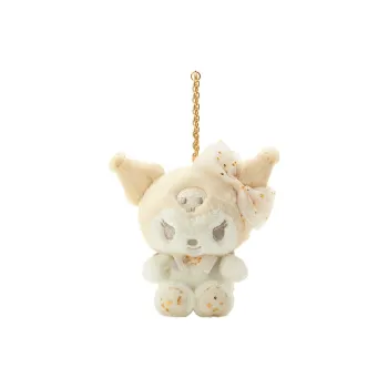 Sanrio Kuromi White Winter Collection Keychain Mascot Dolls Plush Pendant 14cm Height