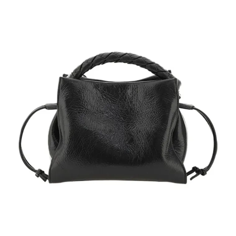 Mulberry Calfskin Portable Crossbody Bag Shoulder Bag Small Size Women's Black-2