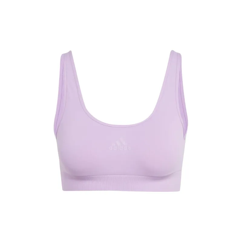 Adidas ACTIVE SEAMLESS MICRO-STRETCH SCOOP LOUNGE BRA Bra Women's Lilac-0
