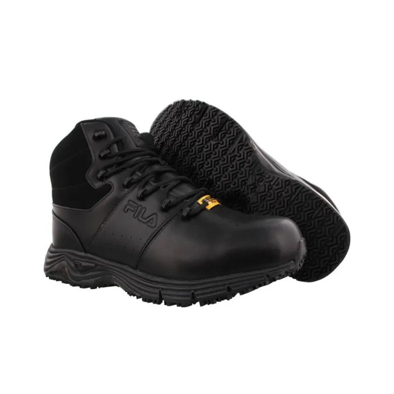 FILA Memory Breach Slip Resistant Steel Toe Triple Black-4