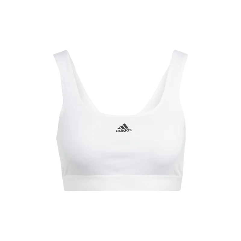 Adidas ACTIVE COMFORT FLEX COTTON SCOOP BRALETTE Bra Women's White-0