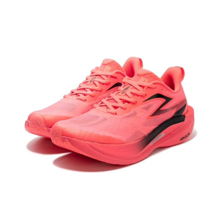 361° Fly 2ET Cushioned Slip Resistant Abrasion Resistant Breathable Low Top Marathon Running Shoes Unisex Pink-2