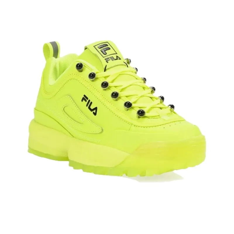 FILA Disruptor Anti-Slip And Wear-Resistant Breathable Low-Top Casual Shoes Women's Yellow-2