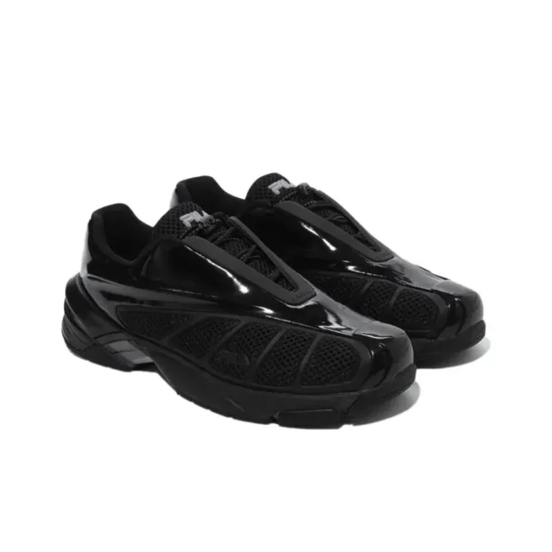FILA Cushioning, Wear Resistant Low Top Training Shoes Unisex Black-2